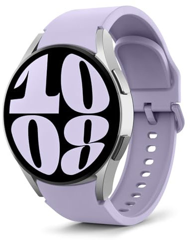 MoKo Cinturino Compatibile con Samsung Galaxy Watch 7 FE 6 5 4 40mm 44mm/Watch 6 4 Classic 43mm 47mm 42mm 46mm/5 Pro 45mm, 20mm Cinturino di Ricambio in Silicone Morbido, Viola