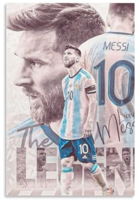 Argentinischer Fußballspieler Messi Poster Lionel (45) Druck Foto Kunst Malerei Leinwand Poster Home Modern Decor Poster 50 x 75 cm
