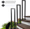 Treppengeländer Innen, U-FöRmige GeläNder Treppe, 35-110cm Handlauf Treppe,Metal GeläNder Drinnen/RaußEn, Nordic Modern handlauf schwarz, Geländer für Villen (Schwarz, 55cm)
