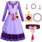 Kostüm Asha Mädchen Wish Asha Kostüm Kinder Kleid Wish Asha Prinzessin mit Zubehör Karneval Halloween Weihnachten Geburtstag Party Cosplay Prinzessin Kostüm Verkleidungen 3-4 Jahre, 100 cm