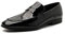 QUEEN HELENA Mocassini Eleganti Lucidi Scarpe Basse Leggere Uomo U1801 (Nero, Sistema Taglie Calzature EU, Adulto, Numero, Media, 40)