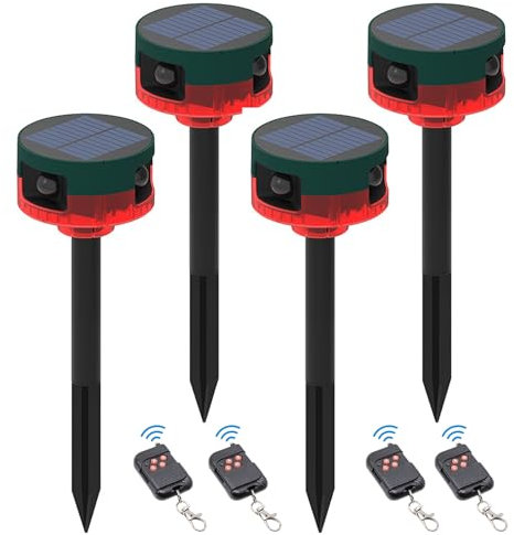ChunHee Solar Alarm Bewegungsmelder Außen mit Fernbedienung