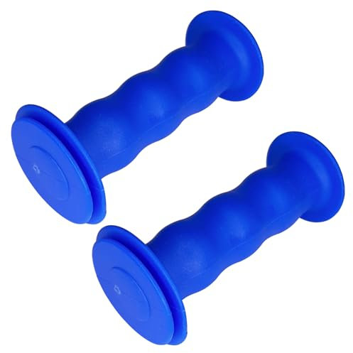 cyclingcolors Fahrradgriffe kinderfahrrad lenkergriffe mit sicherheits 19mm länge 85mm Griffe Gummi Grips griffgummi Dreirad Roller Paar, Blau