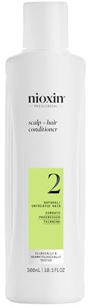 Nioxin System 2 Scalp + Hair Conditioner - Stärkende Spülung für natürliches Haar mit fortschrittlicher Ausdünnung - mit Biotin und Niacinamid (300 ml)