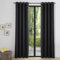 Générique Paire de Rideaux uni occultant prêt a Poser 2x140x240 Opaque 8 Anneaux Polyester Existe en Plusieurs Couleurs (Noir)