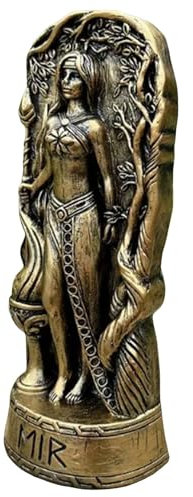 Fruusv Greek Statue Display for Home, Lilith Statue Witch Ornaments, Weather-Resistant Statue Decorations, Depiction of Gods and Heroes 2.95x2.36x6.89 Inches for Home