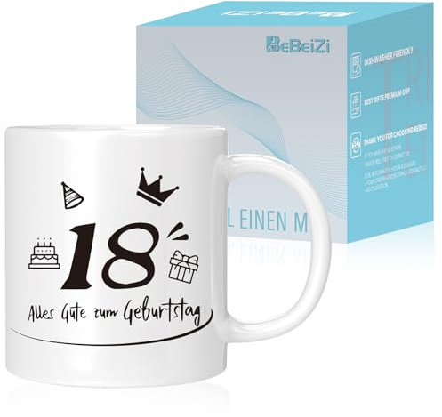 Geschenk für freund, Tassen für Geburtstagsgeschenk mit 18 Alles Gute zum Geburtstag, geschenk für Weihnachts, Kaffeetasse to go, Geschenk für Jungen Mädchen, Geschenke von Eltern an Kinder