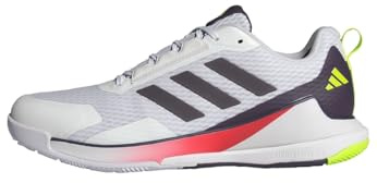 adidas Herren Novaflight 2 Indoor Shoes, Cloud White/Aurora Met. / Aurora Plum, 42 EU