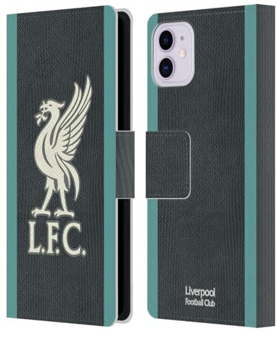 Head Case Designs Officially Licensed Liverpool Football Club Away Kit 2024/25 Leather Wallet Case Compatible With Apple iPhone 11