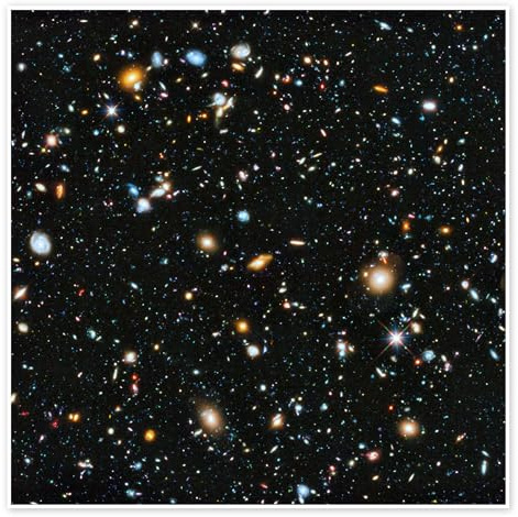 Hubble Extreme Deep Field Poster von NASA 70 x 70 cm Schwarz Wandbilder Wanddeko