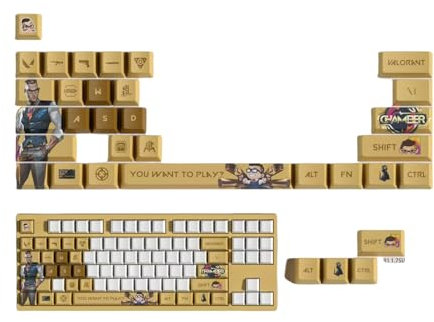 (VALORANT)-Tastaturkappen (29) PC-Gaming-Tastenkappen, Numpad, benutzerdefinierte Tastenkappen, Lasergravur mit jeder mechanischen Tastatur (Kammer)