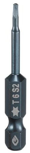 sourcing map Broca de destornillador Torx T6 de 1/4 pulgadas de vástago hexagonal de 2 pulgadas de largo S2 de acero magnético de 6 puntos, brocas de estrella de grado industrial a prueba de