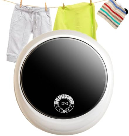 LSBHPPD Wandmontierte Waschmaschine 3Kg Mini Washing Machine Trommel Unterwäsche Socken Waschmaschine Tragbare Kleine Smart Kompakte Vollautomatische Haushalts Waschmaschine,White