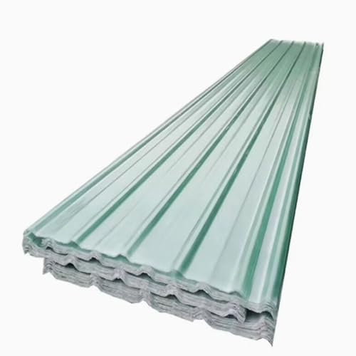 Panneaux d'Éclairage en Fibre de Verre de 1,5 mm,Tuiles de Toiture Imperméables,Feuilles de Toiture Ondulées,Panneaux de Toiture à Isolation Thermique,pour Abri de Voiture (0.9x1.7m/35x67in,11 Pcs)
