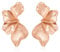 INNERDIVA Rose Gold Flower Statement Earrings For Women Large Summer Bohemian Striped Sectored Leaf Dangle Earrings