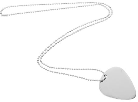 Warmhm Metall-gitarrenplektrum-halskette Gitarrenplektrum-anhänger-kette Bassplektrum-halskette Modischer Schmuck Für Musiker Und Fans