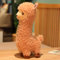 Alpaka Kuscheltier, Alpaka Plüschtier Plushies Weiches Lammfellwolle Stofftier Lama Kissen Geschenk für Kinder Mädchen Jungen (Braun,33cm)