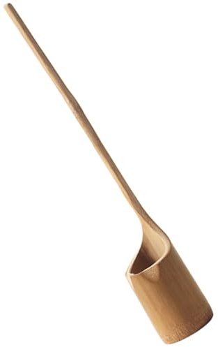 Ciieeo Cucchiaio Bamboo con Manico per Versare Vino e Mestolo Resistente e Ristorante e Facile da Usare