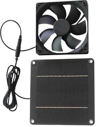 Genérico Ventilateur de grenier solaire imperméable 20 W - Ventilateur de ventilation solaire - Extracteur d'air pour chenil, serre, garage, grenier plafond