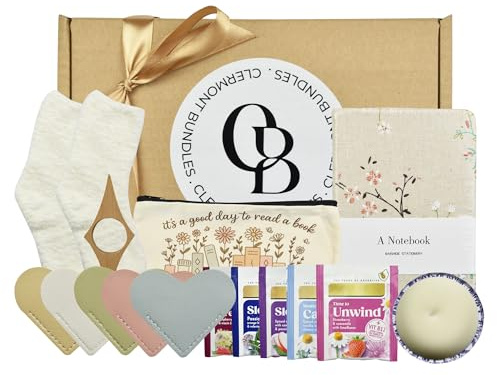 Book Lover Gifts Set - Reading Gift Book Accessories for Book Lovers: Notepad, Pencil Case, Bookmarks, White Fluffy Socks, Book Page Holder, Tea Bags - Bookish Gifts, Reading Gifts