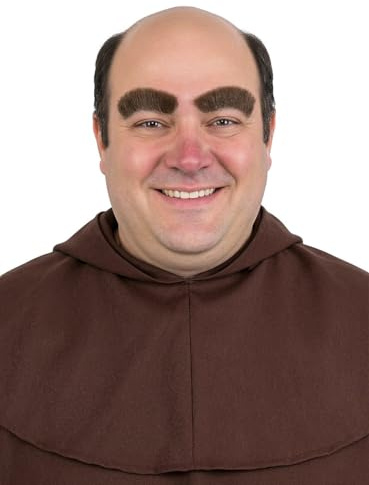 Maskworld Buschige Augenbrauen - professionelles Kunsthaar mit Echthaaranteil als Verkleidungszubehör für Erwachsene inkl. Hautkleber - schwarz