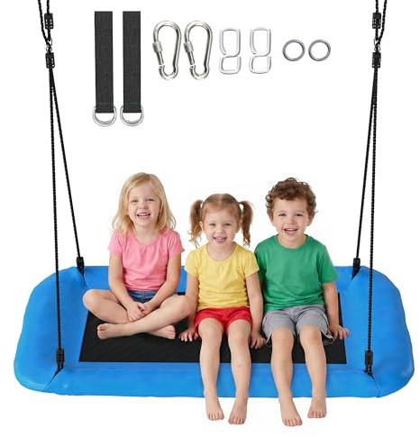 AIYAPLAY Nest Swing for Kids Swing Seat, Adjustable Ropes, 300KG Blue