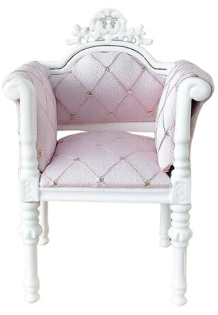FytStycale Miniatursessel handgefertigt Miniatursofa europäischer Stil Barock Puppenmöbel Set für Modellbauer