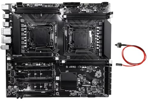 IJSDNVJNDX Supports E5 2678 V3 2676 V3 CPU X99 Dual-Socket Motherboard LGA2011-3 Dual Ethernet Ports 8X DDR3 RAM
