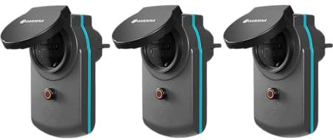 Gardena smart Power Zwischenstecker 3er Set: Schaltbarer Verbindungsstecker für den Außenbereich zur Einbindung beliebiger Elektrogeräte in das Gardena smart system, z.B. für Pumpen (19095-20)