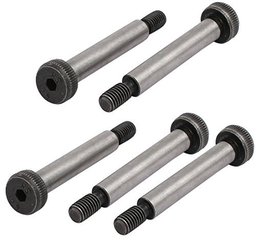 Sourcingmap® 5 x 40 CR Stahl Schulter Bolt 6 mm Dia 35 mm der Seite Länge M5 x 10 mm Gewinde