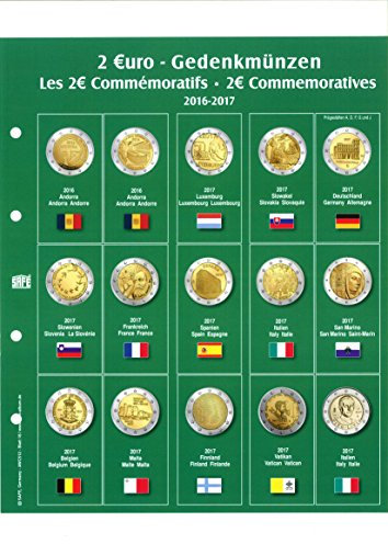 SAFE 7341-18 Münzblatt mit Vordruck für 2 Euro 2016-2017