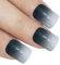 Bling Art False Nails French Fake Gel Ombre Black Squoval Acrylic Medium Tips