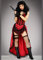 Ladies Western Madam Red Saloon Girl Costume Large (UK 16-18)