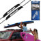 DORSAL Universal Soft Racks with Car Roof Pads Tie Down Straps Storage Bag for Surfboards Kayak Canoe Paddleboards 20 Black