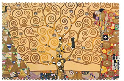 Tree of Life Placemats for Dining Table Set of 6 => 18x12 Inch Easy to Clean Place Mats for Table,Heat Resistant Waterproof.