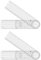 Catelves Winkelmesser, 2 Stück Goniometer Physiotherapie, PVC Medizinischer Winkelmesser 360° Winkel Transparenter Gelenkmesser 38cm Spinal Lineal Winkellineal für Physiotherapie