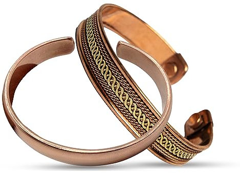 Wonder Care Armband aus reinem Kupfer für Damen und Herren, Kupfer-Kada für Herren, Kupferband mit Samtetui und Geschenkbox