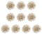 PATIKIL 10Stk 2.8 Chiffon Blumen Netz Stoff Blumen Nähen Gewebe Ornamente Stirnband Verzierungen für Heimwerker Handwerk Hochzeit Dekor Khaki