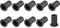 METALLIXITY Rivet Écrous (M5) 20pcs, Carbone Acier Filetés Inserts Écrous - pour Meubles Mécaniques Fixations, Noir