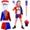 Heartsking Quin Kostüm Kinder, Squad Kostüm Halloween Mädchen Kostüm Cosplay Kostüm Damen mit Jacke T-shirt Shorts Handschuhe Baseballschläger für Karneval Cosplay Kostüme