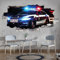 tjapalo® vz105 3D Wandtattoo mit Namen Polizei Auto Wandaufkleber Kinderzimmer Junge Wandsticker Kinder Deko Wandbild, Größen Name: B90xH49cm