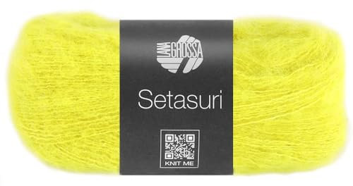 LANA GROSSA Setasuri | Feines Lace-Garn aus Suri-Alpakafasern mit Seide | Handstrickgarn aus 69% Alpaka (Suri) & 31% Seide | 25g Wolle zum Stricken & Häkeln | 212m Garn FB60