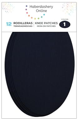 Rodilleras color Marino termoadhesivas de plancha. Coderas para proteger tu ropa y reparación de pantalones, chaquetas, jerseys, camisas. 16 x 10 cm. (12)