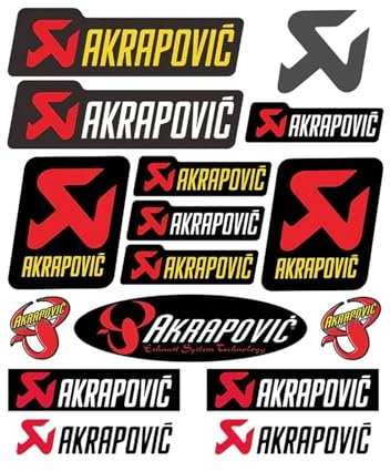 ELLIAT Motorradkompatibler Akrapovic-Aufkleber mit Logo for die Auspuffblende (Color : FG062)