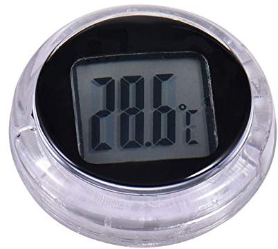 2Pz Termometro Digitale Impermeabile per Moto e Auto - Tascabile Adesivo con Display Digitale e 3M - 28 Mm