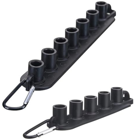 RecDec Pressure Washer Nozzle Holder Holds 7 Spray Tips Storage Organizer Cartridge Container with Hanging Clip for Power Washer Heads 1/4 Inch Quick Connect Spare Nozzels