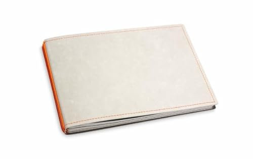 X17-A5+ Querformat Terminplaner/Organizer 2024-2025 | 18-Monats-Kalender | grau + orange, vegan! Deutsches Zellulose-Material. Nachfüllbar. Hefte: Wochenkalender Classic + 2 Hefte (blanko, gepunktet)