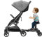 MINRS Buggy Board Trittbrett für Kinderwagen Board Buggy Board für Alle Kinderwagen Kiddy Board Trittbrett 360°Zweirad Design für Kinder von 3 bis 7 Jahren Maximale Belastung 25 KG Schwarz