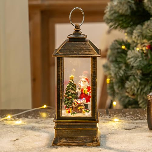 Laterne Weihnachten Mit Warmweißes LED Licht, Weihnachtsdeko Deko Laterne, Flammenlose Weihnachtskerzen, Batteriebetrieben, Weihnachtsdekoration Für Innen (Elch)
