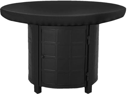 ZONADAH Housse de Protection pour brasero, 80 cm, Ronde et imperméable, Tissu Oxford 420D, pour Jardin, terrasse, Cour, Noir